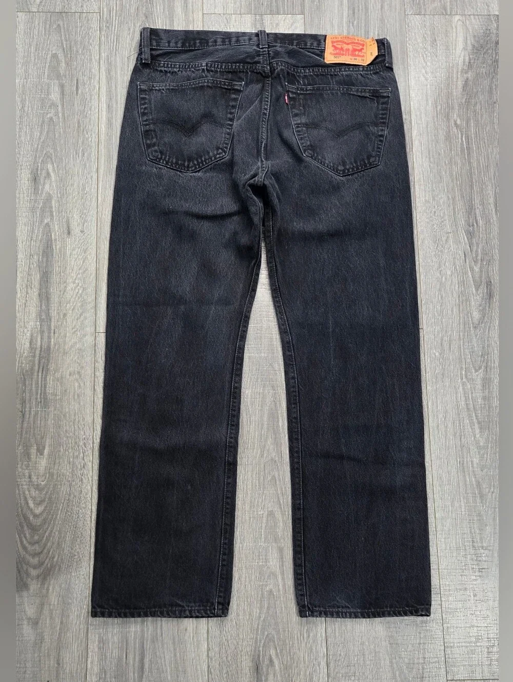 Levi’s 501 Original Fit Jeans Men’s W36 L32 Black Button Fly Straight Leg.
